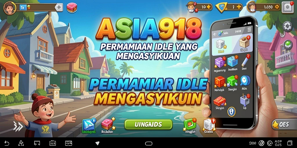 Tampilan gameplay ASIA918 yang memikat dengan karakter dalam mode Idle.