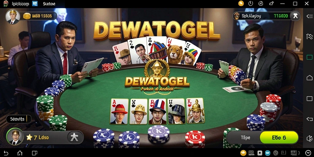 Screenshot DEWATOGEL menampilkan gameplay poker yang seru dan interaktif.