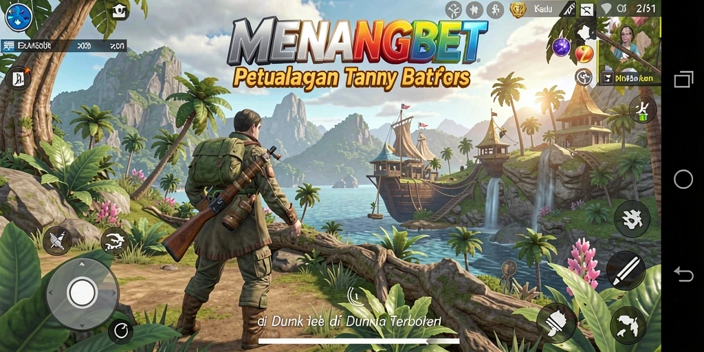 Screenshot gameplay MENANGBET menampilkan eksplorasi dunia terbuka yang seru.