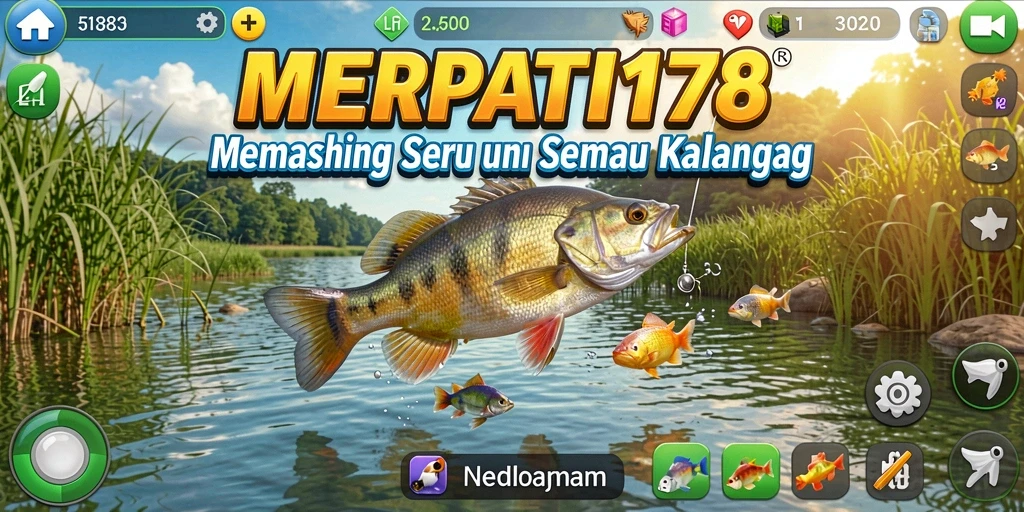 Tampilan gameplay <strong>MERPATI178</strong> yang realistis dan mengasyikkan saat memancing.