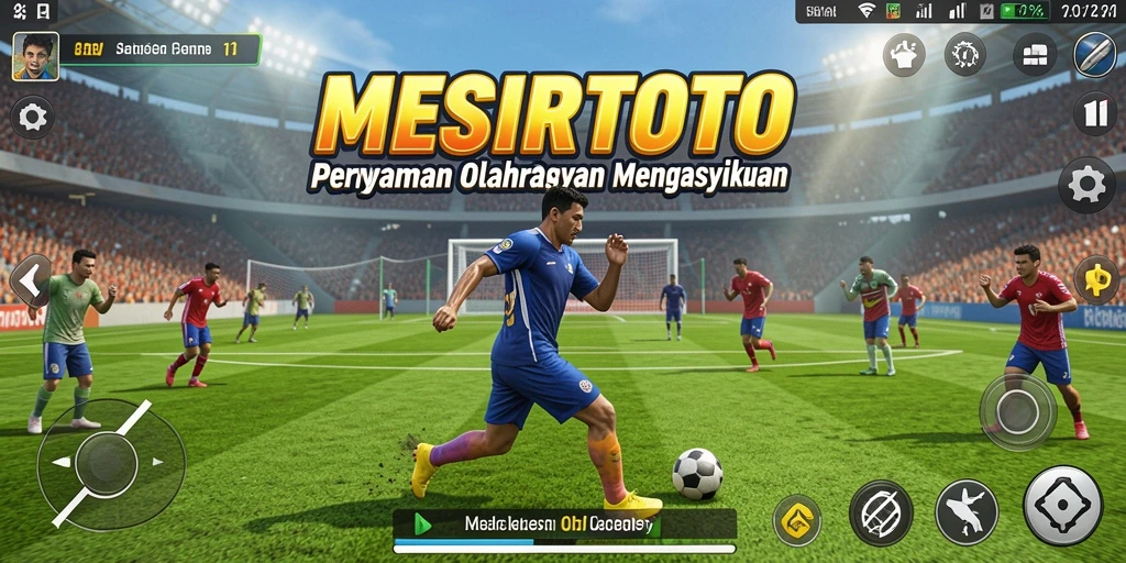 Screenshot dari gameplay MESIRTOTO yang menunjukkan aksi olahraga mendebarkan.