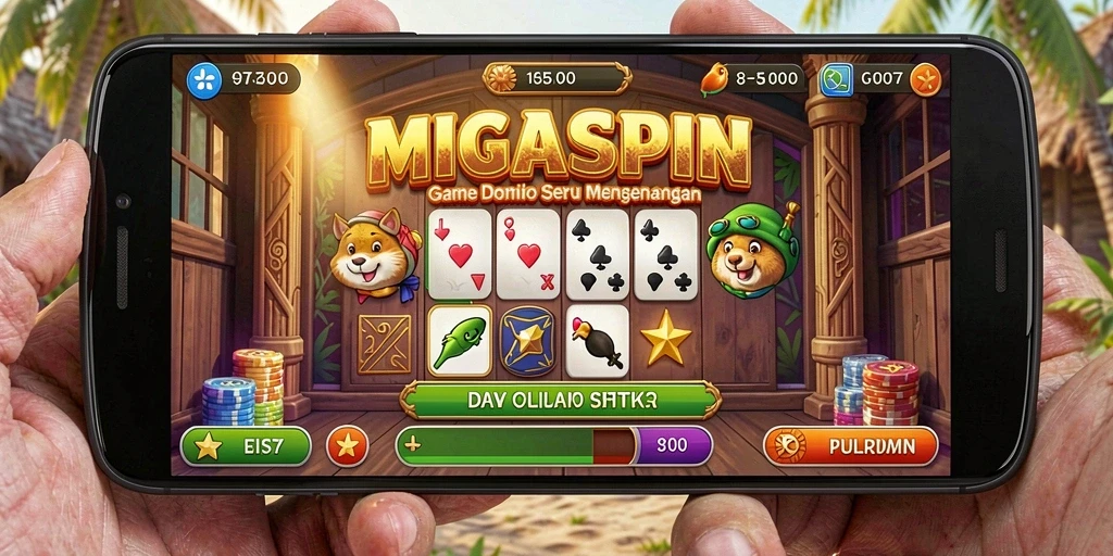 Tampilan game Domino MIGASPIN yang menarik dan penuh aksinya.