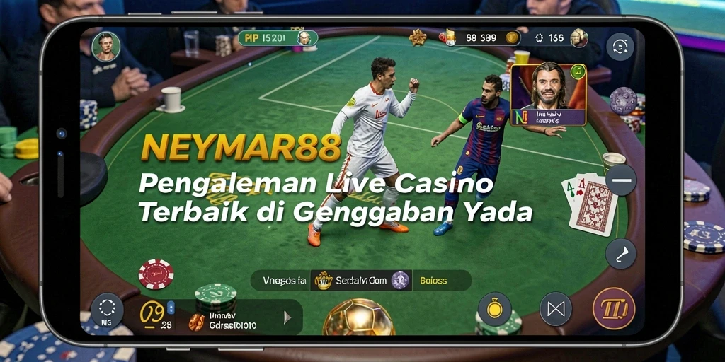 Screenshot gameplay NEYMAR88 dengan dealer langsung yang menarik.
