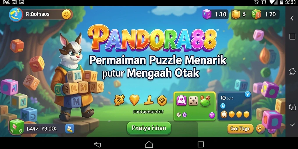 Screenshot menampilkan gameplay seru PANDORA88 dengan level menantang.