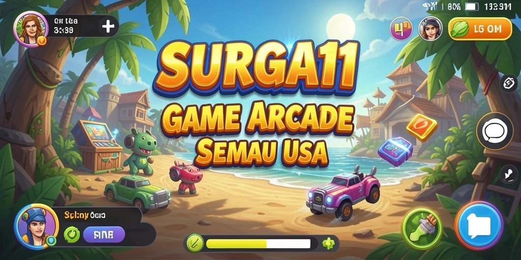 Tangkapan layar SURGA11 menampilkan momen seru saat gameplay Arcade.