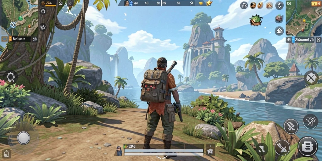 Gameplay ZK6 yang menampilkan dunia terbuka penuh petualangan.