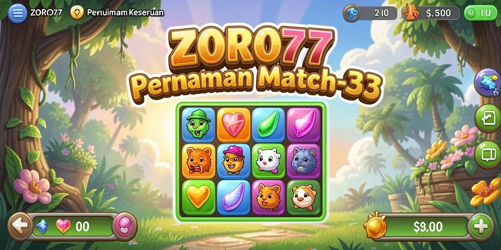 Tampilan gameplay seru di ZORO77, penuh warna dan tantangan.